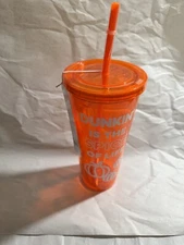 Dunkin' Spooky Glow In The Dark Tumbler 24 oz Orange  Halloween (2024)