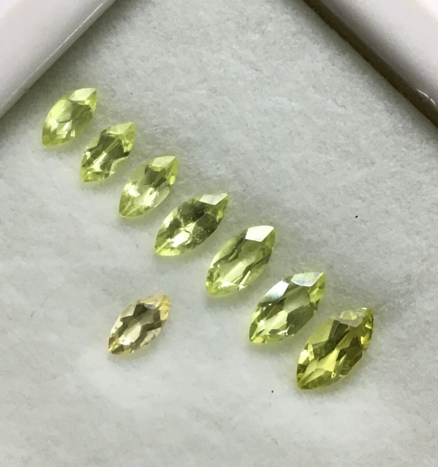 Piedra preciosa genuina (sin calefacción) corte marquesa crisoberilo 8 piezas 2,75 quilates 8 a 6 mm Foto 2 de 4