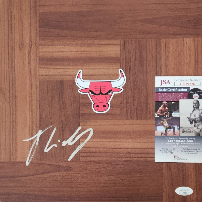 Josh Giddey Autographed Signed Chicago Bulls Floorboard w/ JSA COA #UU39226 OKC 
