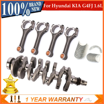 G4FJ 1.6T Engine Crankshaft Conrods w/ Main & Rod Bearing Set For Hyundai KIA