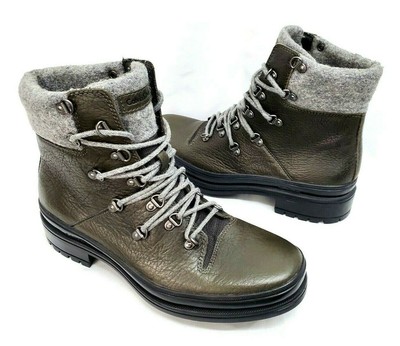 Calvin Klein’s Green Leather Boots Leather boots CALVIN KLEIN JEANS Green size 43 EU in Leather  main image 4