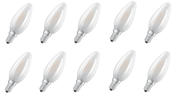 10X Osram Led Star Classic B Kerze E14 2,5W = 25W 4000K Eek:F (Spektrum A-G)-image