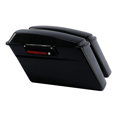Hard SaddleBags Black Latch Fit For Harley Touring Glide Road King 1993-2013