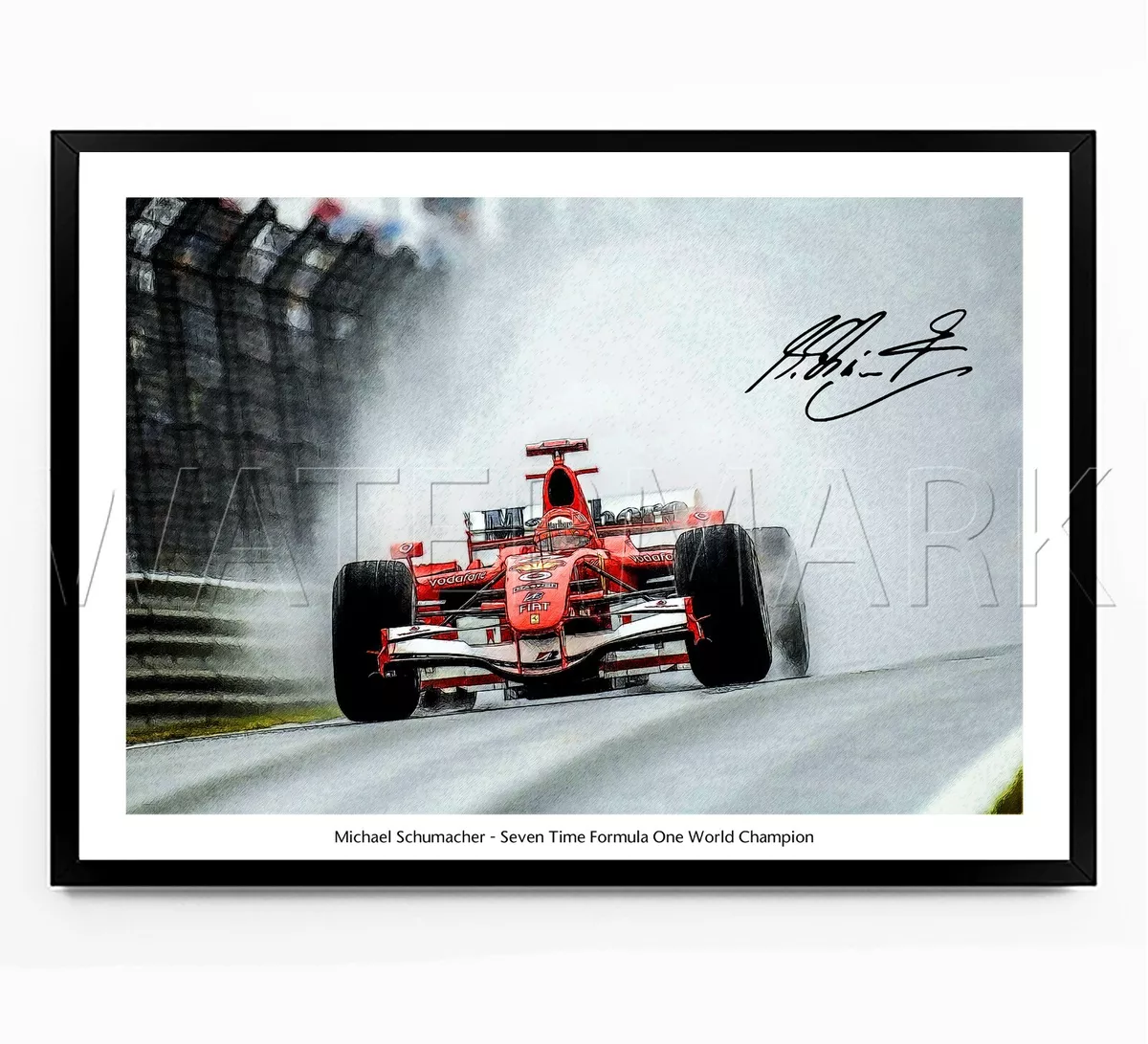 Formula 1 World Champions F1 Paintings Printed on Canvas