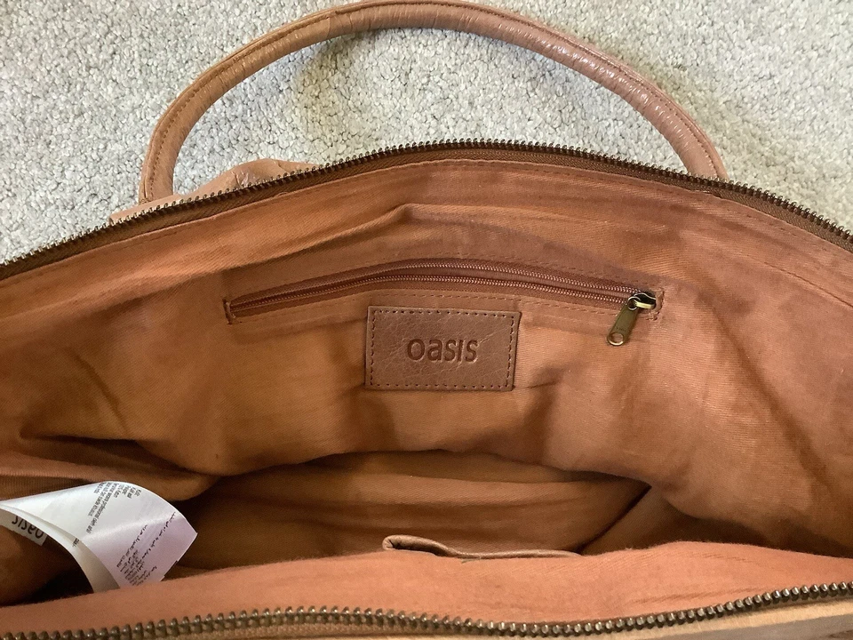 Oasis Pink Tan Large Tote Bag Worn Once - Image 3 of 4
