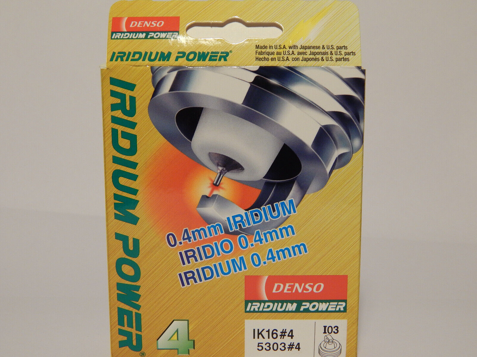 DENSO 5303 IRIDIUM Power Spark Plugs - IK16 - new Made USA - 4pc 
