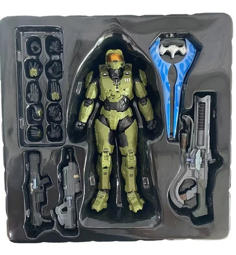 Halo Infinite Master Chief Action Figure Desktop Model Statue PVC Toy Props - Picture 8 of 8