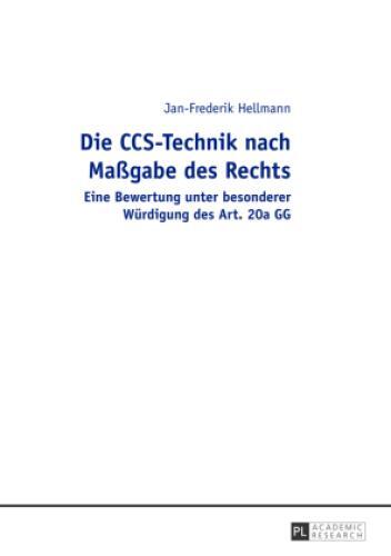 Thumbnail - Die Ccs-technik Nach Maßgabe Des Rechts Eine Bewertung Unter