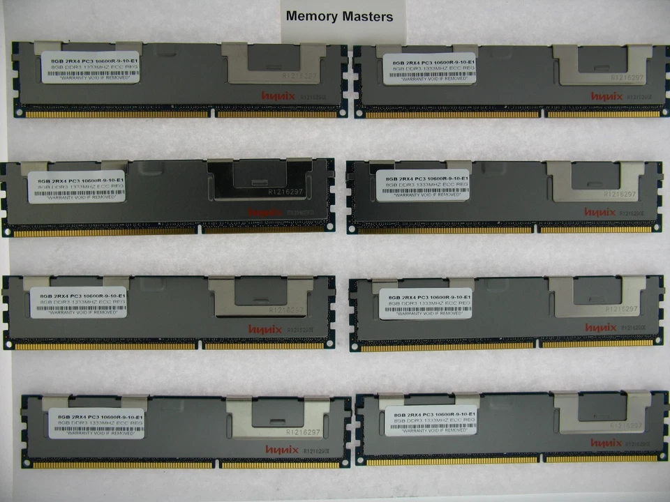 64GB (8X8GB) MEMORY FOR HP PROLIANT DL160 G6 DL160SE G6 DL170H G6