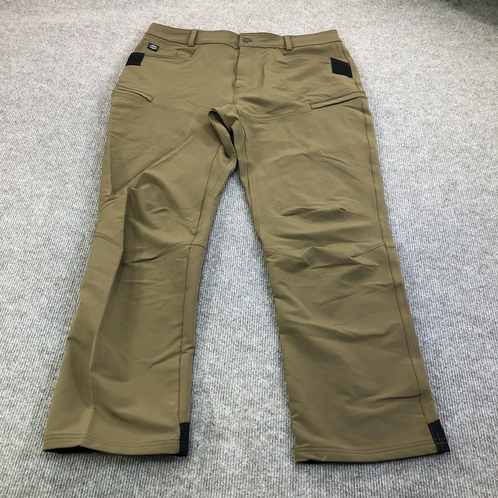 Brunt Pants Mens 38x32 Brown Softshell Workwear Utility Stretch Pockets Outdoor