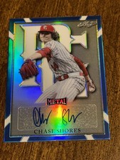 CHASE SHORES 2021 LEAF PERFECT GAME METAL BLUE AUTOGRAPH #27/30 LSU ANGELS