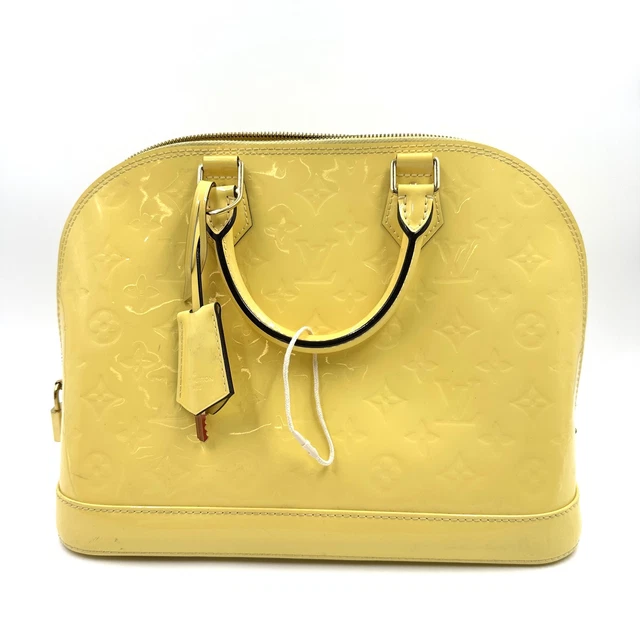 8.23 Live Pre-Owned Louis Vuitton Vert Impression Monogram Vernis Alma PM Bag