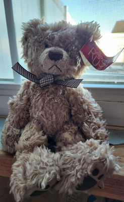 Russ Bears From The Past Thornbury Teddy Bear Plush w/ Bow Hang Tags 1999