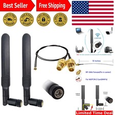 8dBi High Gain Omni-Directional WiFi Antenna  Cable - Dual Band Performance