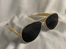 Bottega Veneta Gold Tone Metal Aviator Sunglasses