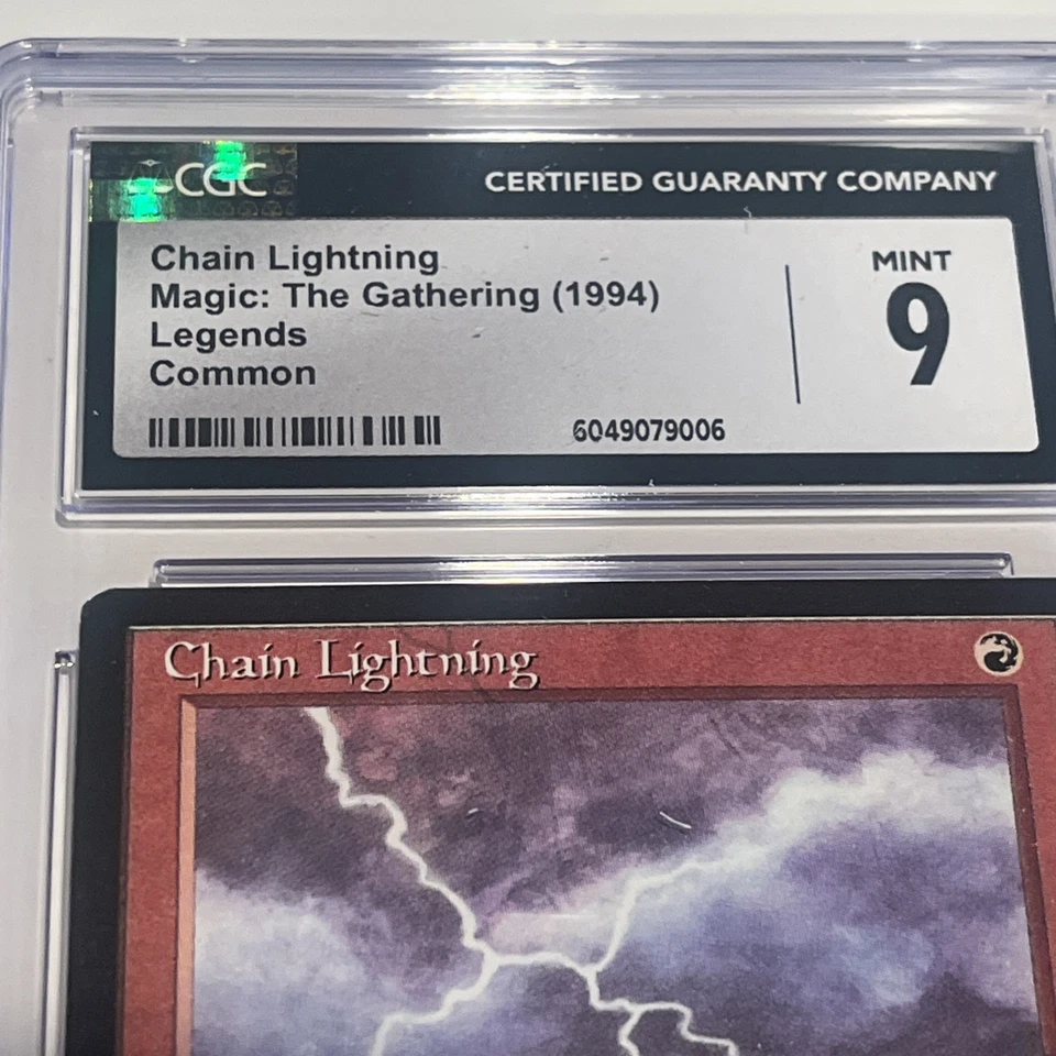 CHAIN LIGHTNING Legends CGC 9 Mint Vintage MTG Magic The Gathering 1994 Graded - Image 4 of 4