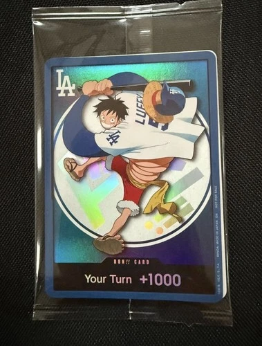SEALED Los Angeles Dodgers One Piece Luffy Don Promo Card (IN HAND)