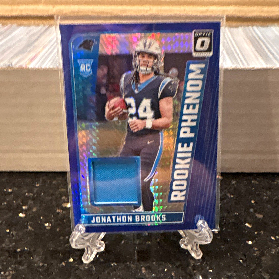 Panini 2024 Donruss Optic Jonathon Brooks Blue Hyper Prizm #RPB-JBS