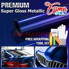 ESSMO PET Super Gloss Metallic Blueberry Car Vehicle Vinyl Wrap Decal Like Paint