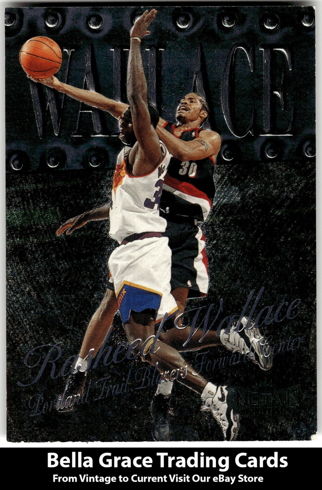 1998-99 Metal Universe #88 Rasheed Wallace Portland Trail Blazers NBA Basketball