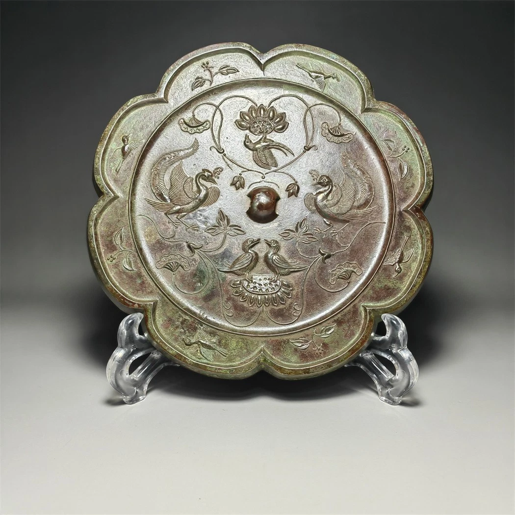 古鏡 青銅鏡 鳳凰龍麒麟鳥 中国古玩 中国美術 唐物 擺件 古董铜镜其他中国古董| eBay