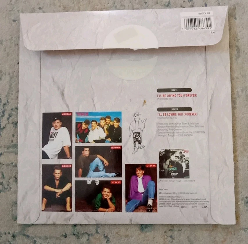 New Kids On The Block Limited Edition Full Colour 6 Postcard Pack With Record Foto 3 de 4