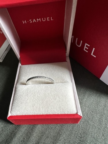 H Samuel - Half Eternity Ring- Brand New Ring Platinum - Picture 2 of 7