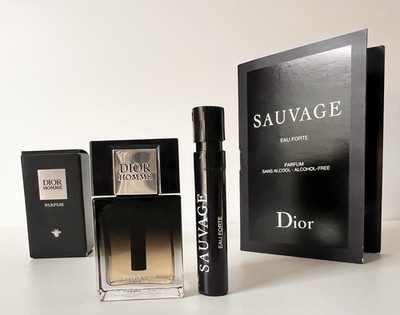 DIOR HOMME Parfum Deluxe Mini Travel Sample  7.5 ML .25 OZ + Sauvage Eau Forte