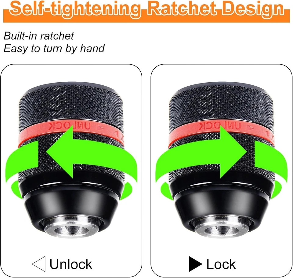 Portabrocas sin llave para Milwaukee M18, montaje 1/2"-20UNF, 1,5 a 13 mm sujeción C Foto 4 de 4