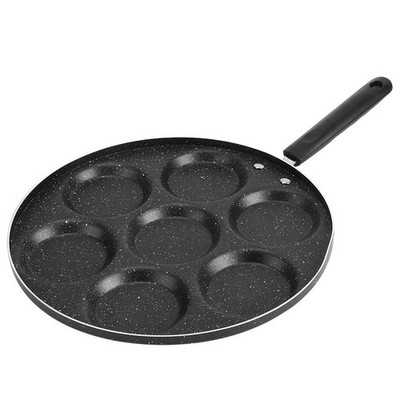 Frying Pan 7 Egg Nonstick Pancake Griddle Crepe Skillet 18.5x11.8x1 Inch