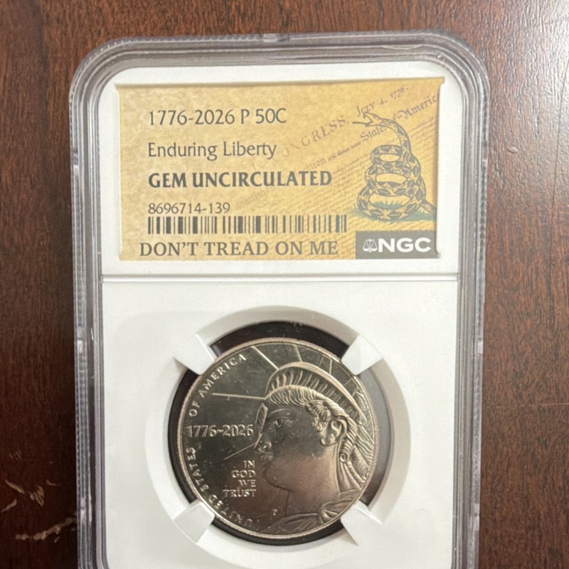 2026 P 50C Enduring Liberty Commemorative Gem Uncirculated NGC Coin