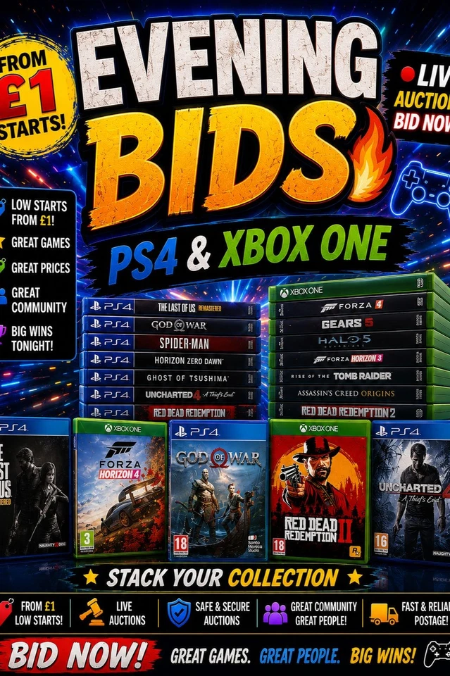 👉 EVENING BIDS 🔥 PS4 & XBOX ONE 🎮