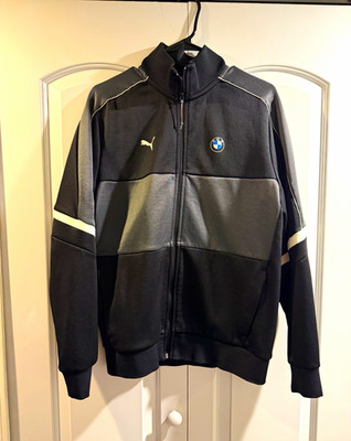 PUMA BMW M Motorsport Full-Zip Track Jacket Colorblock Black Gray White