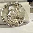 1958 Franklin Half Dollar 50C 90% Silver Business Strike Philadelphia Mint