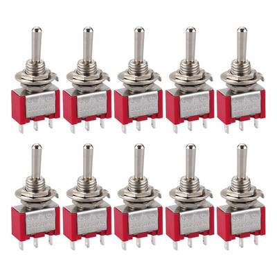 Toggle Switch MTS-123 SPDT Momentary (On)-Off-(On) 3 Files 3 Feet 5A 125VAC 2A 2