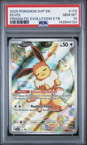 2025 Pokemon SVP EN Eevee #173 Prismatic Evolutions ETB Black Star Promo PSA 10