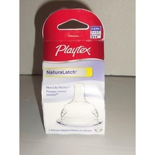Playtex NaturaLatch Nipples 3-6 Months  Fast 2 Pack -041530