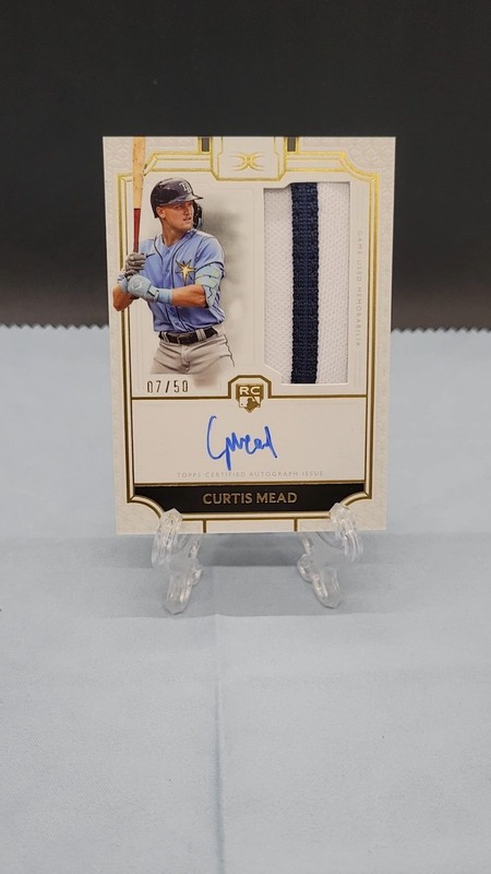 CURTIS MEAD 2024 Topps Definitive RPA RC Auto Gold /50 Game Used