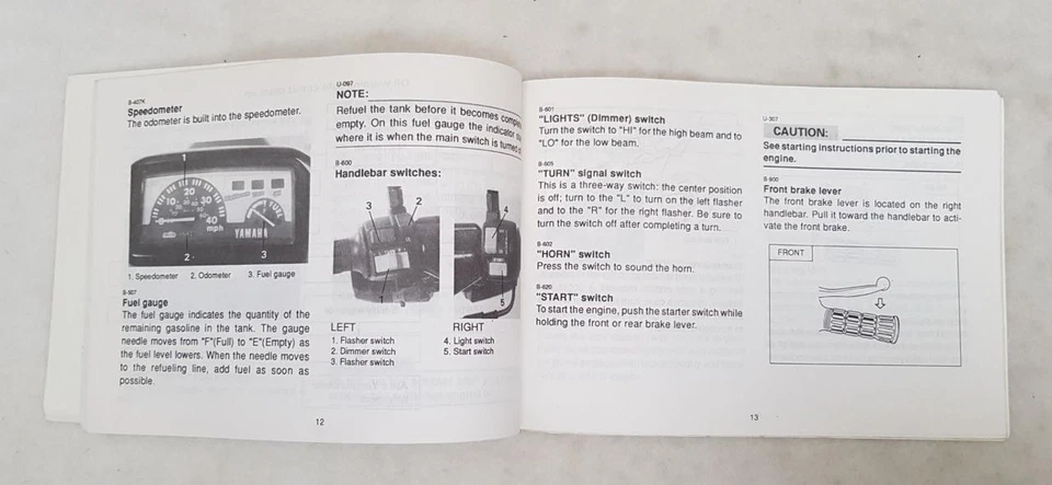 YAMAHA BW's Motorcycle Owners Manual FEB 1991 #4CAF8199-20 - Image 2 of 4