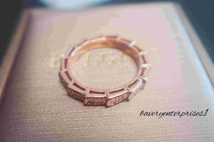 NEW*BuIgarl*Serpenti VIPER ring 18K&ROSE gold diamond ring size7