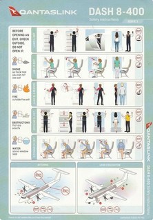 Safety Card QANTASLINK DASH 8 400 ISSUE 1