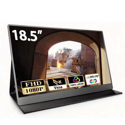 18,5 Zoll tragbarer Monitor mit USB-C & HDMI | 1080P FHD | VESA kompatibel