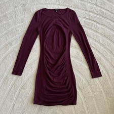 Express Long Sleeve A Line Dress Burgundy Women’s Medium