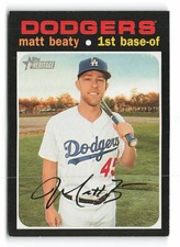 2020 Topps Heritage Matt Beaty #14 Los Angeles Dodgers