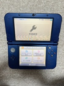 New 3DS LL XL Metalic blue Japan Nintendo Console region Japanese B677