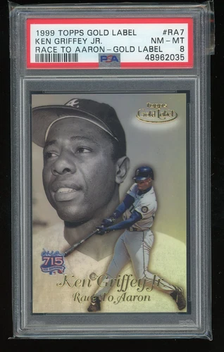 1999 Topps Gold Label Race To Aaron #RA7 Ken Griffey Jr. Gold Label PSA 8