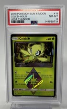 2018 POKEMON SUN & MOON #19 CELEBI HOLO NM-MT PSA 8 LOST THUNDER PRISM STAR  on eBay
