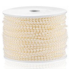 Craft String Pearls 3MM Pearl Bead, 99 Feet Ivory Faux 0.12 in 99 ft,