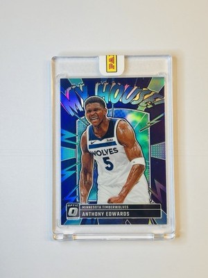 Anthony Edwards RARE HOLO REFRACTOR SSP INVESTMENT CARD PANINI MVP MINT ENCASED