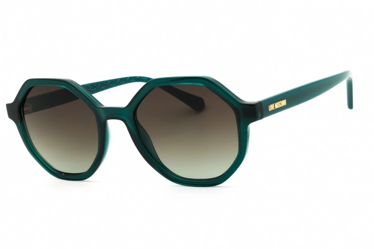 Moschino Grey Blue Periwinkle Round Sunglasses Black Lenses Boho Cottagecore Western Boho Round Sunglasses – Oversized Black Lenses with  main image 3